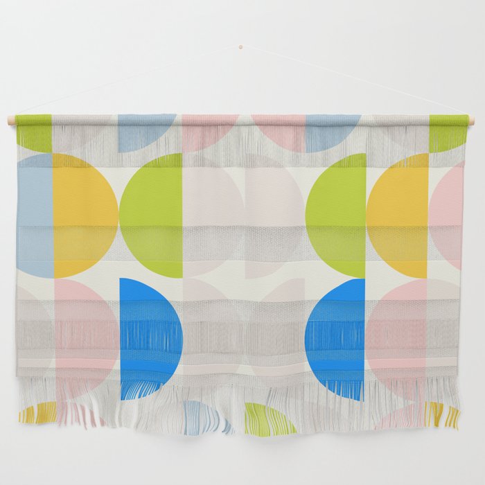 Mid Century Modern Geometry Pastel 2 Wall Hanging Gallery Image 1