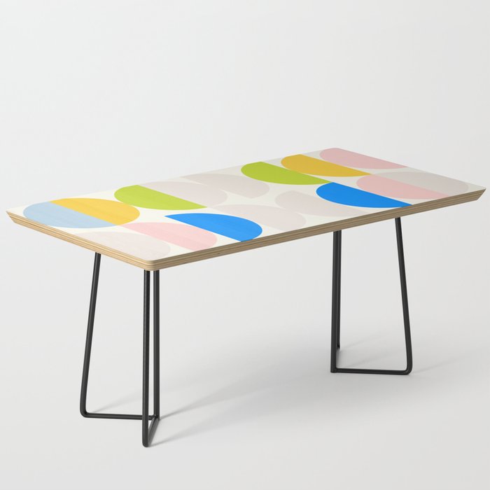 Mid Century Modern Geometry Pastel 2 Coffee Table Gallery Image 1