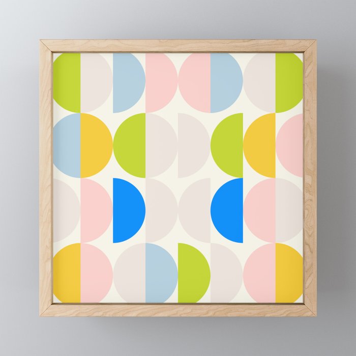 Mid Century Modern Geometry Pastel 2 Mini Art Print Gallery Image 1