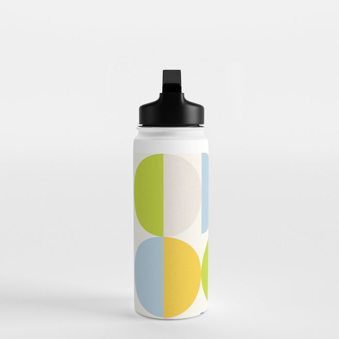 Mid Century Modern Geometry Pastel 2 Water Bottle Gallery Image 3