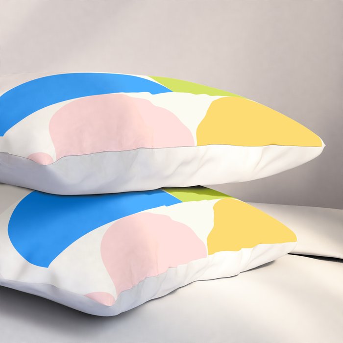 Mid Century Modern Geometry Pastel 2 Pillow Sham Gallery Image 3