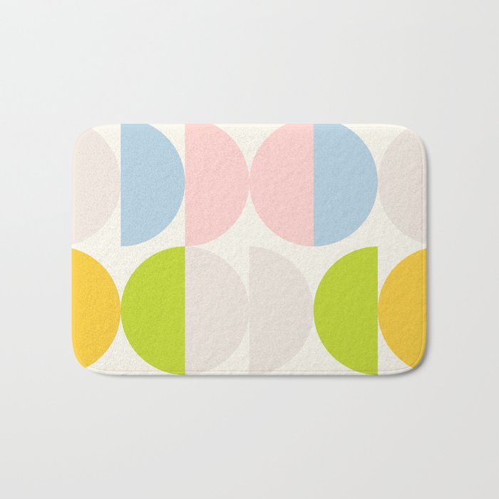 Mid Century Modern Geometry Pastel 2 Bath Mat Gallery Image 1