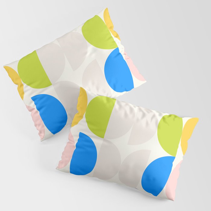 Mid Century Modern Geometry Pastel 2 Pillow Sham Gallery Image 1