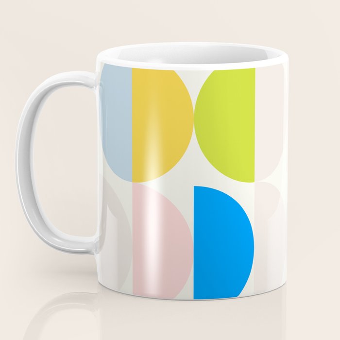 Mid Century Modern Geometry Pastel 2 Coffee Mug Gallery Image 3