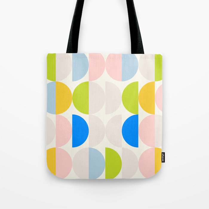Mid Century Modern Geometry Pastel 2 Tote Bag Gallery Image 1