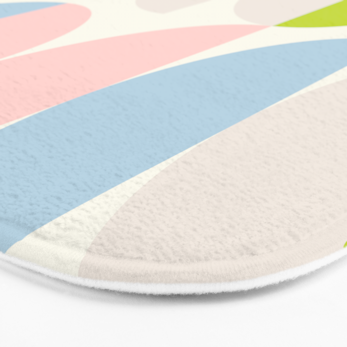 Mid Century Modern Geometry Pastel 2 Bath Mat Gallery Image 3