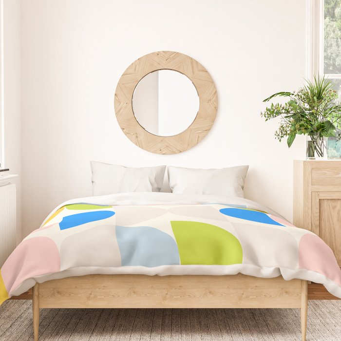 Mid Century Modern Geometry Pastel 2 Duvet Cover Gallery Image 3