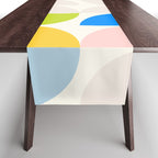 Mid Century Modern Geometry Pastel 2 Table Runner Gallery Image 1