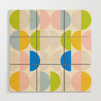 Mid Century Modern Geometry Pastel 2 Wood Wall Art Gallery Image 1