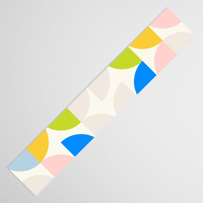 Mid Century Modern Geometry Pastel 2 Table Runner Gallery Image 3