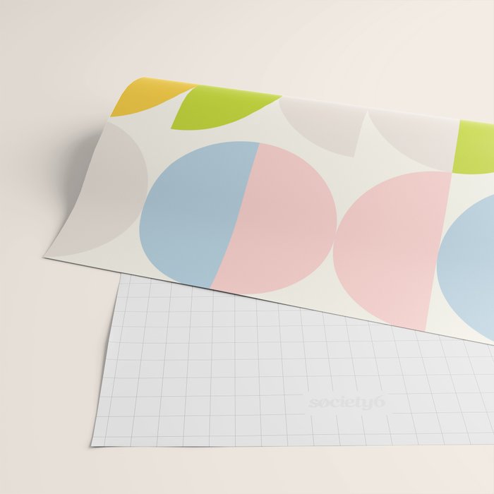 Mid Century Modern Geometry Pastel 2 Wrapping Paper Gallery Image 2