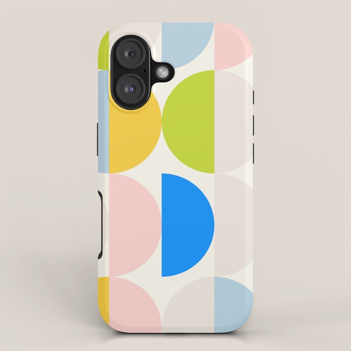 Mid Century Modern Geometry Pastel 2 iPhone Case Gallery Image 1