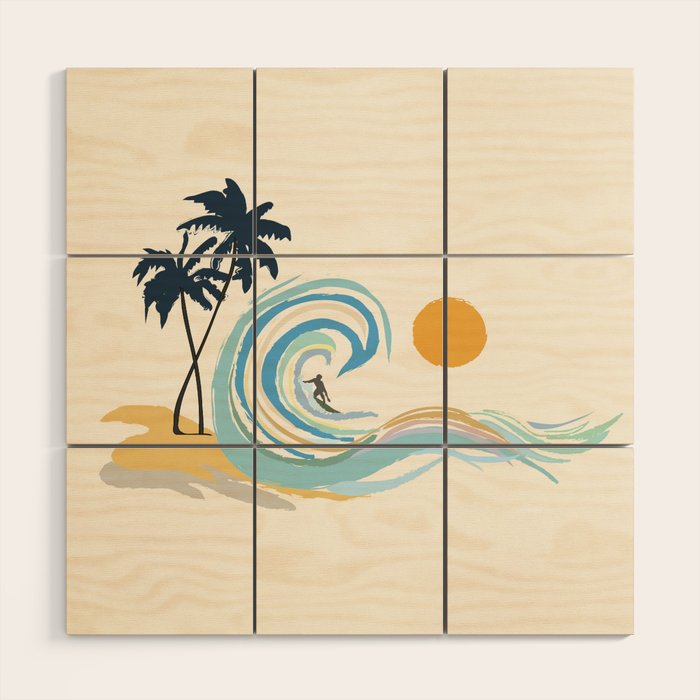 Minimalistic Summer II Wood Wall Art Gallery Image 1