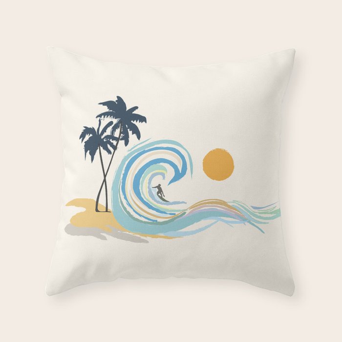 Minimalistic Summer II Throw Pillow Gallery Image 1