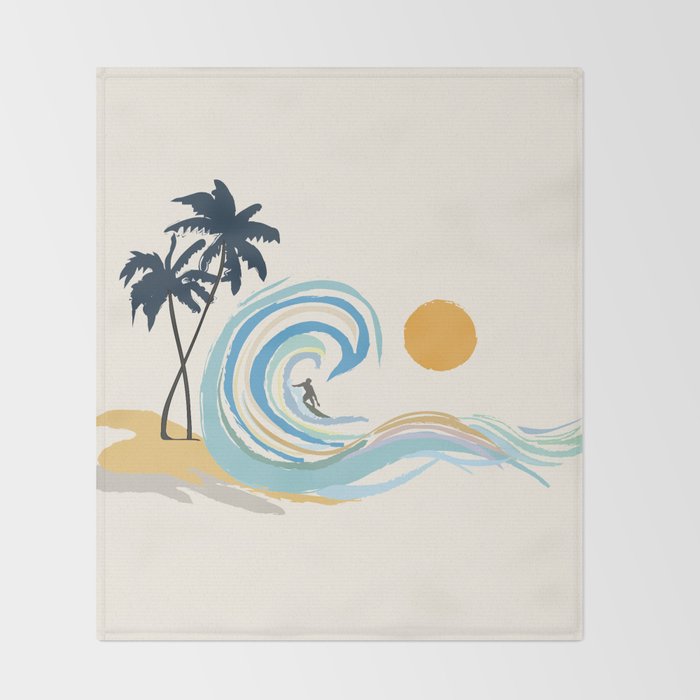 Minimalistic Summer II Throw Blanket Gallery Image 2