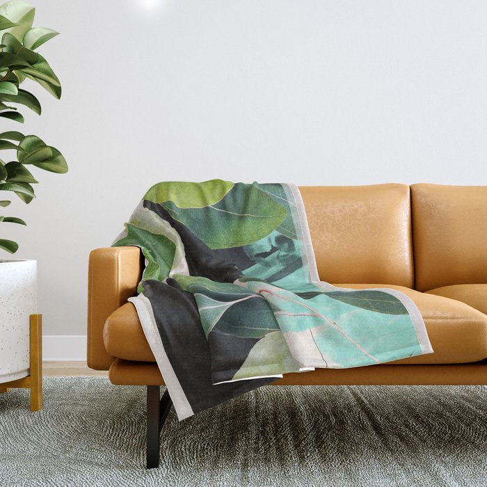 Abstract Botanical  Throw Blanket Gallery Image 1