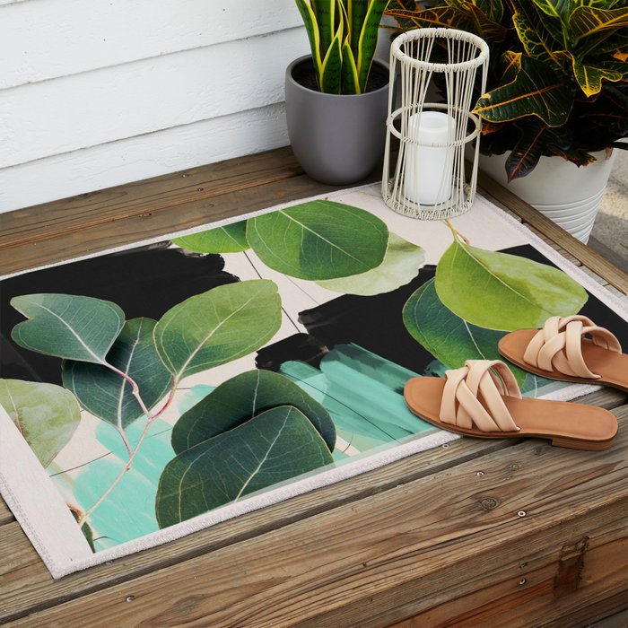 Abstract Botanical  Outdoor Rug Gallery Image 2