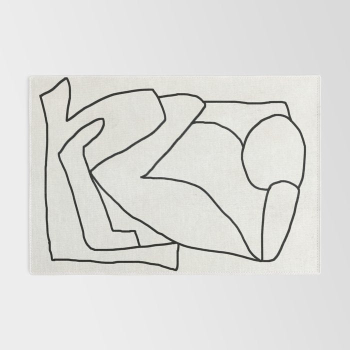 Abstract line art 2 Rug Gallery Image 2