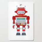 Red Robot Retro Toy Cutting Board Gallery Image 1