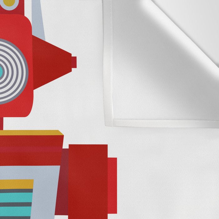 Red Robot Retro Toy Wall Tapestry Gallery Image 3