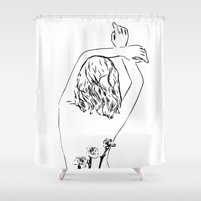 Oblivious #drawing #illustration Shower Curtain Gallery Image 1