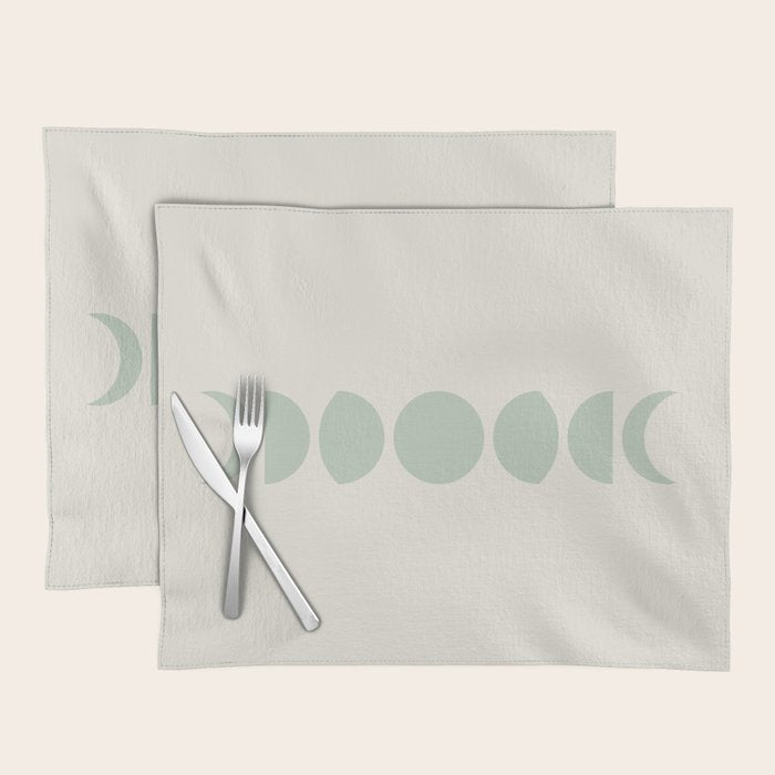 Minimal Moon Phases XI Placemat Gallery Image 1