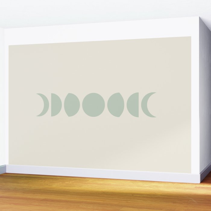 Minimal Moon Phases XI Wall Mural Gallery Image 2