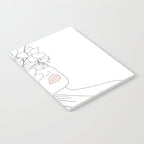 Minimal Line Art Woman with Magnolia Notebook Gallery Image 2