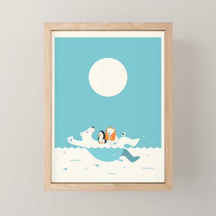 SWIMMING LESSONS Mini Art Print Gallery Image 1