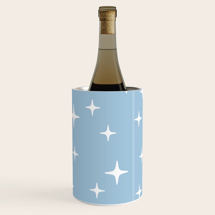 Mid Century Modern Star Pattern 443 Pale Blue Wine Chiller Gallery Image 3