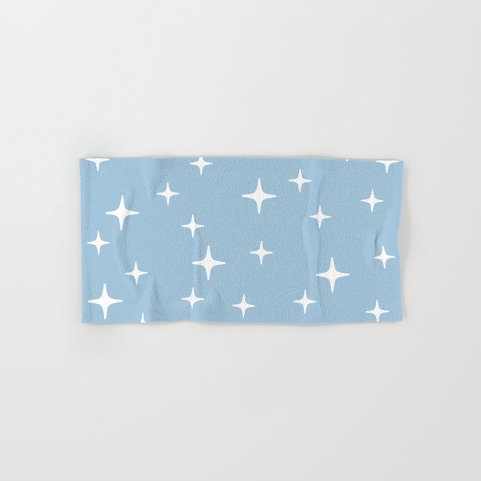 Mid Century Modern Star Pattern 443 Pale Blue Towels Gallery Image 1