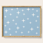 Mid Century Modern Star Pattern 443 Pale Blue Serving Tray Gallery Image 1