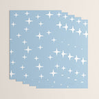 Mid Century Modern Star Pattern 443 Pale Blue Wrapping Paper Gallery Image 3