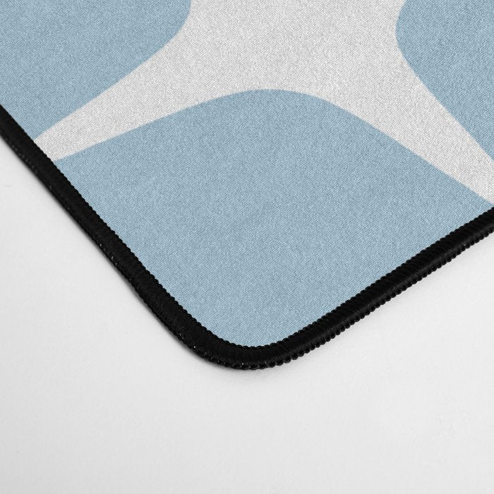 Mid Century Modern Star Pattern 443 Pale Blue Desk Mat Gallery Image 4