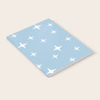 Mid Century Modern Star Pattern 443 Pale Blue Notebook Gallery Image 2