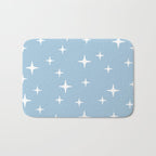 Mid Century Modern Star Pattern 443 Pale Blue Bath Mat Gallery Image 1