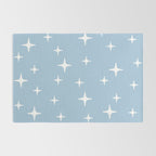 Mid Century Modern Star Pattern 443 Pale Blue Rug Gallery Image 2