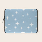 Mid Century Modern Star Pattern 443 Pale Blue Laptop Sleeve Gallery Image 1