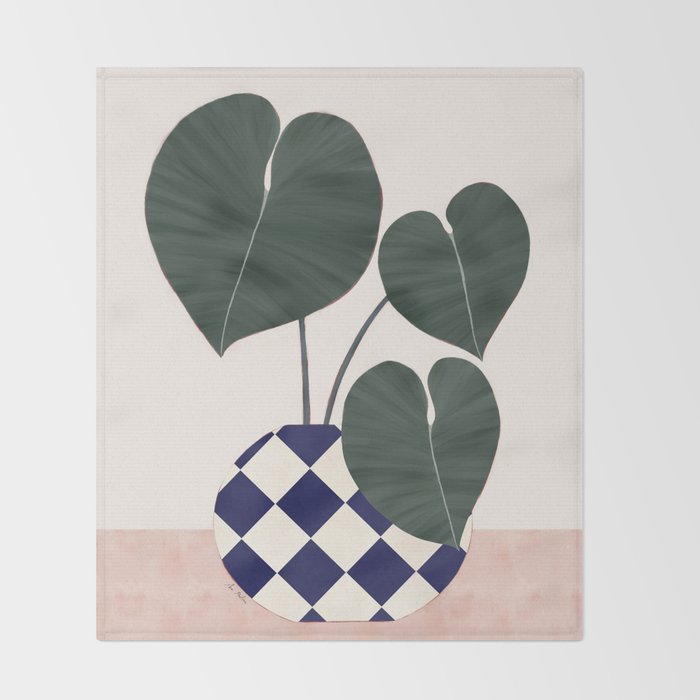 Houseplant II Throw Blanket Gallery Image 2
