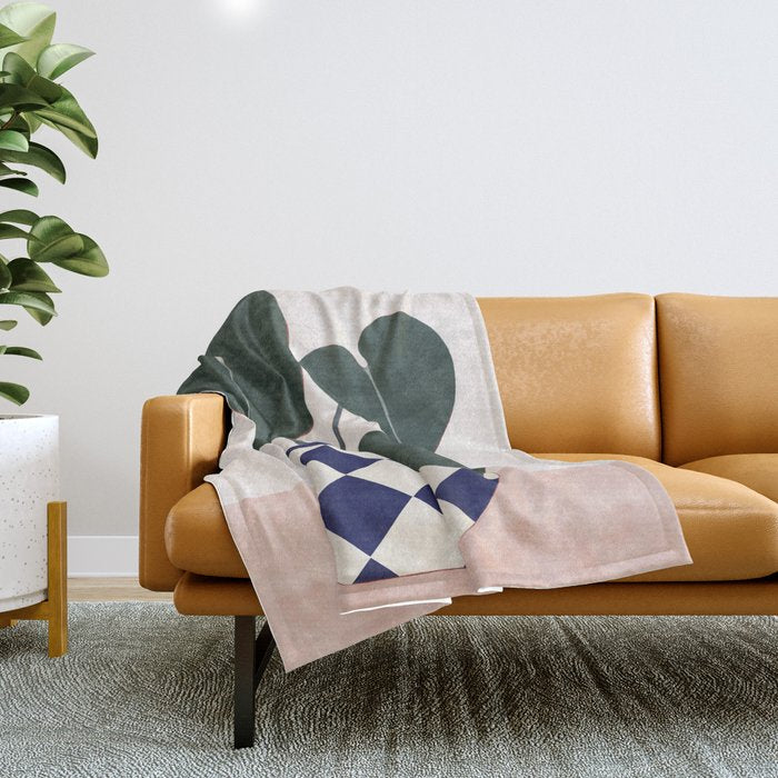 Houseplant II Throw Blanket Gallery Image 1