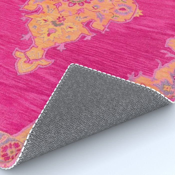 Pink ang Orange oriental carpet Rug Gallery Image 4