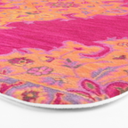 Pink ang Orange oriental carpet Bath Mat Gallery Image 3