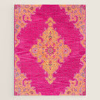 Pink ang Orange oriental carpet Jigsaw Puzzle Gallery Image 1