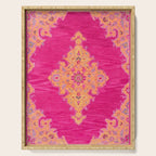 Pink ang Orange oriental carpet Serving Tray Gallery Image 1