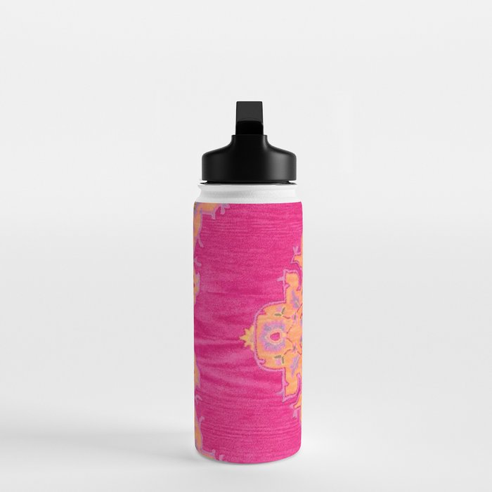 Pink ang Orange oriental carpet Water Bottle Gallery Image 3