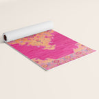 Pink ang Orange oriental carpet Yoga Mat Gallery Image 2