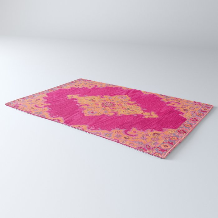 Pink ang Orange oriental carpet Rug Gallery Image 3