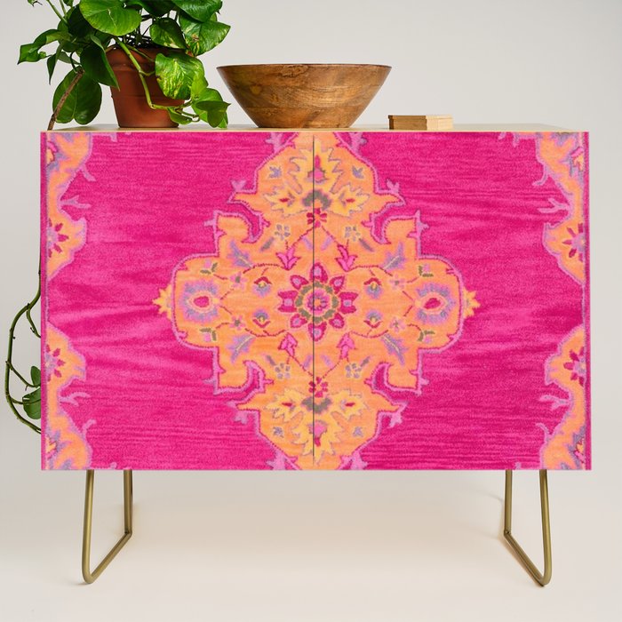 Pink ang Orange oriental carpet Credenza Gallery Image 1