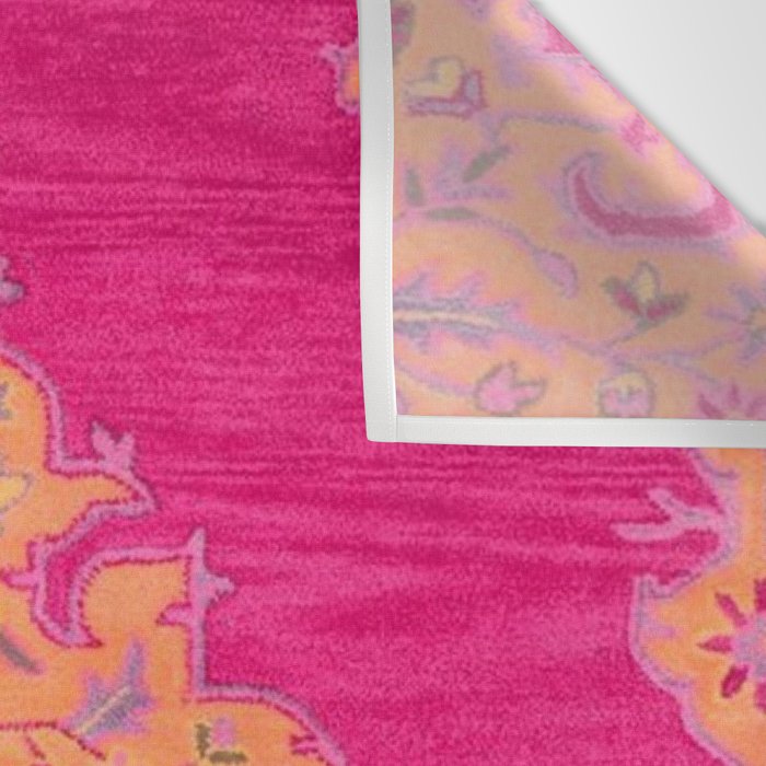 Pink ang Orange oriental carpet Wall Tapestry Gallery Image 3
