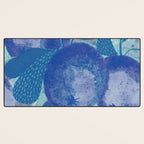 Fall Apple Orchard Painting in Cobalt Blue Desk Mat Gallery Image 3